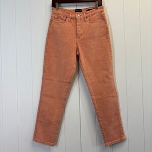 Banana Republic Womens Preppy High Rise Slim Fit Denim Jeans Size 28 Orange Chic